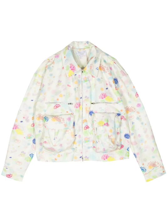 Bloom Doodle Cotton Twill Jacket
