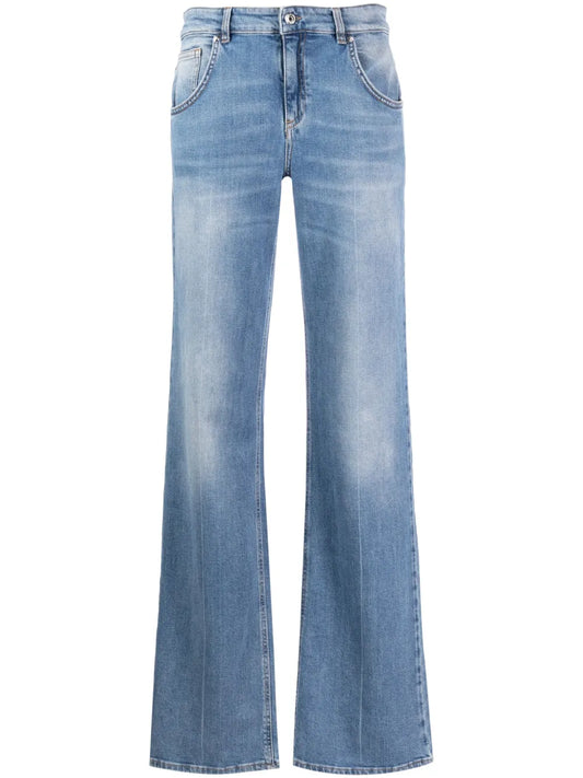 Mid-Rise Flared Jeans