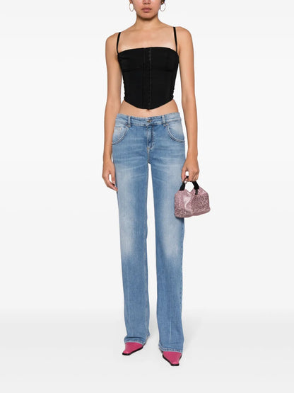 Mid-Rise Flared Jeans