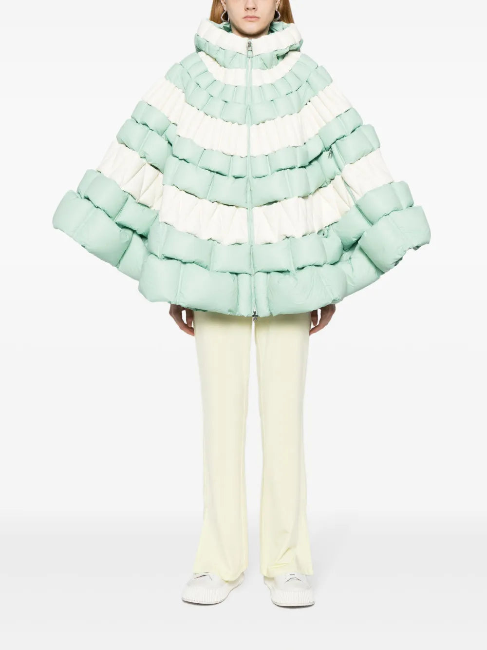 Funnel-Neck Padded Coat