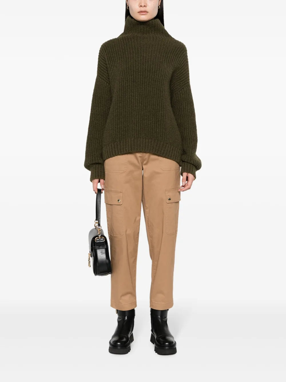 Tapered Organic Cotton Cargo Trousers
