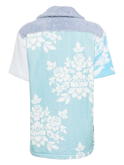 Colour-Block Terry-Cloth Shirt