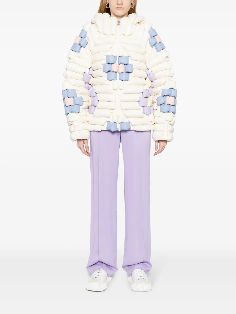 Colorful Fireworks Hooded Padded Jacket