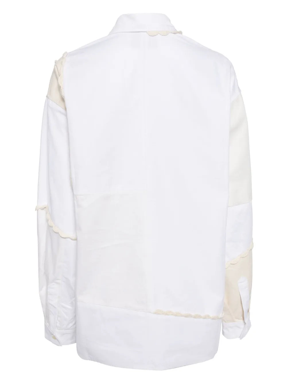 Panelled Crochet-Trim Shirt