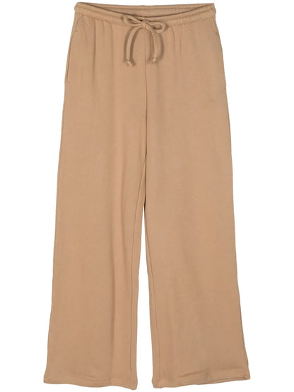 Wide-Leg Cotton Track Pants