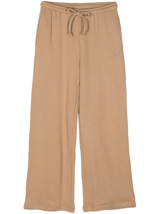 Wide-Leg Cotton Track Pants