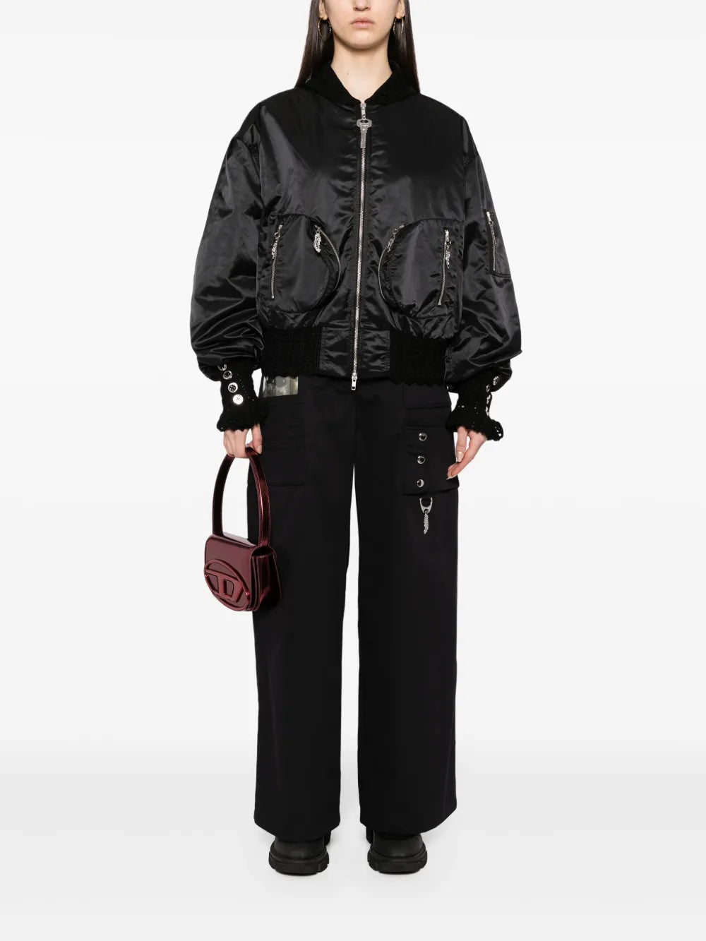 High-Waisted Wide-Leg Trousers