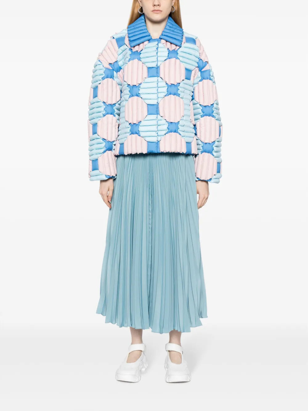 Colorful Round Fireworks Padded Jacket