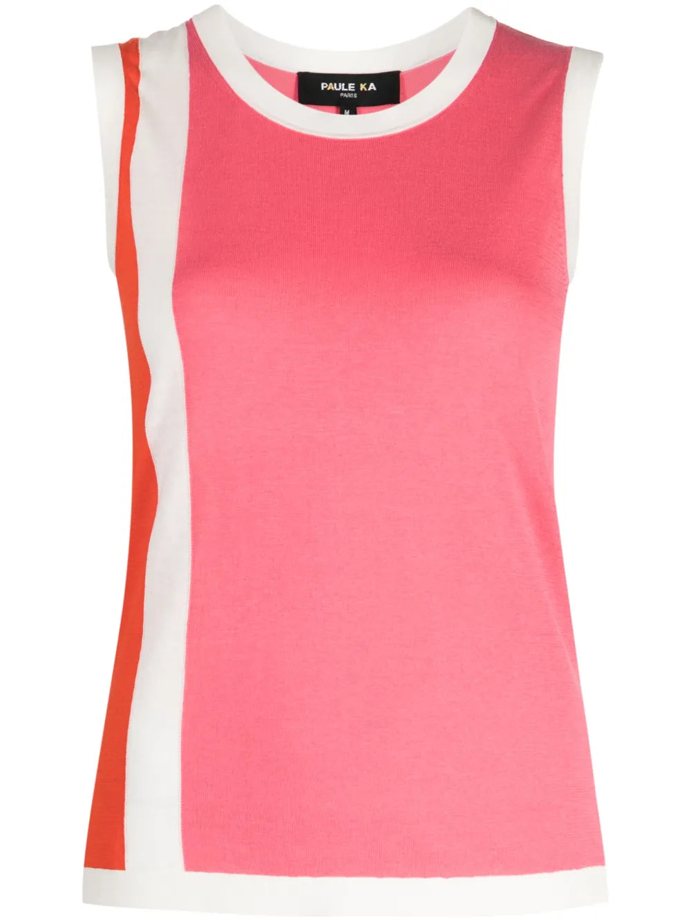 Stripe-Detail Sleeveless Top