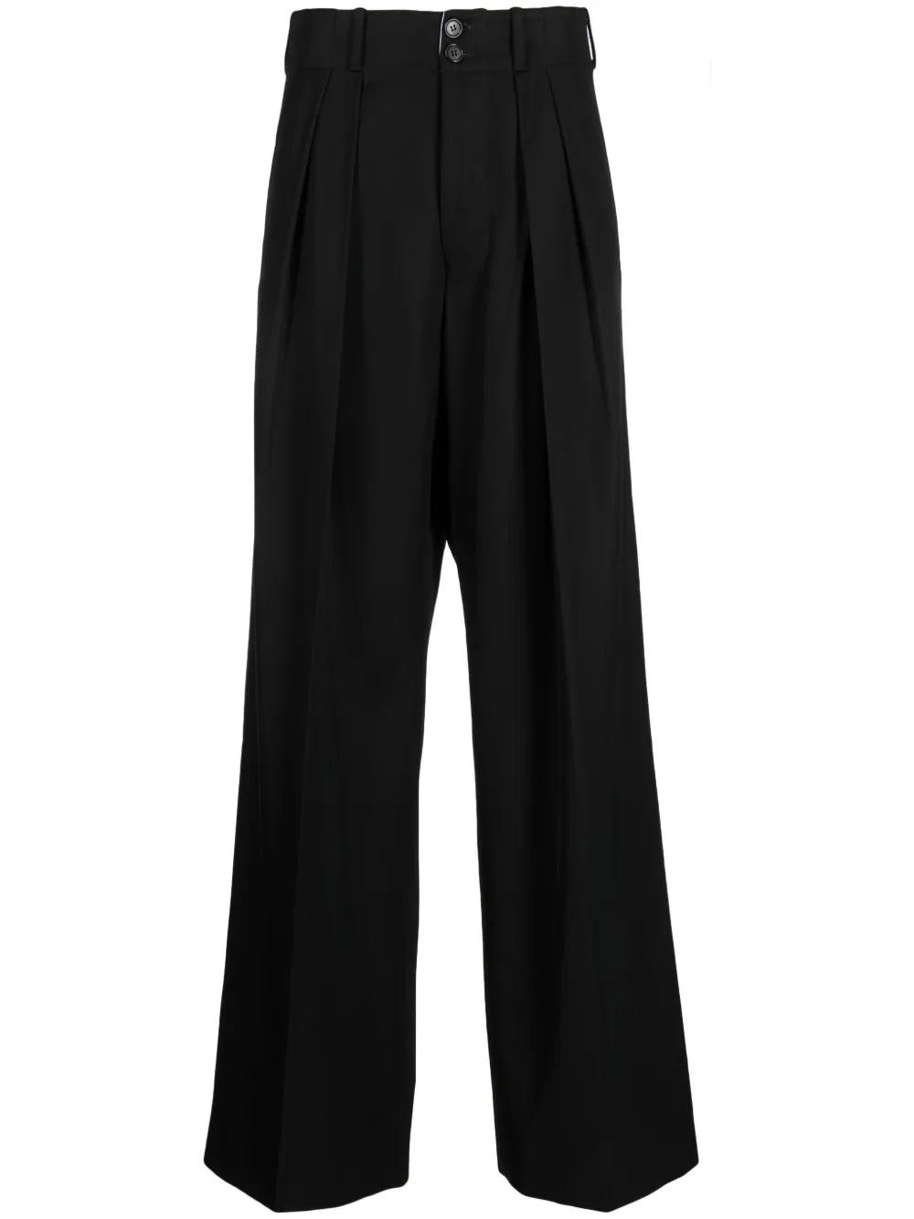 Pleated Wide-Leg Trousers