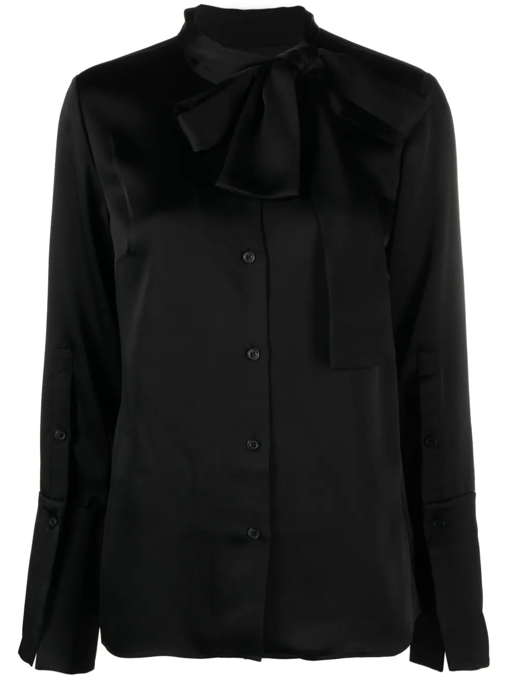Candela Pussy-Bow Satin Shirt