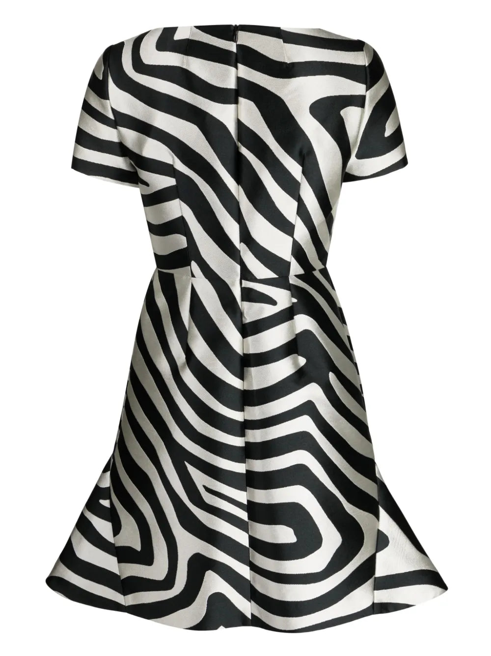 Zebra-Print Jacquard Mini Dress