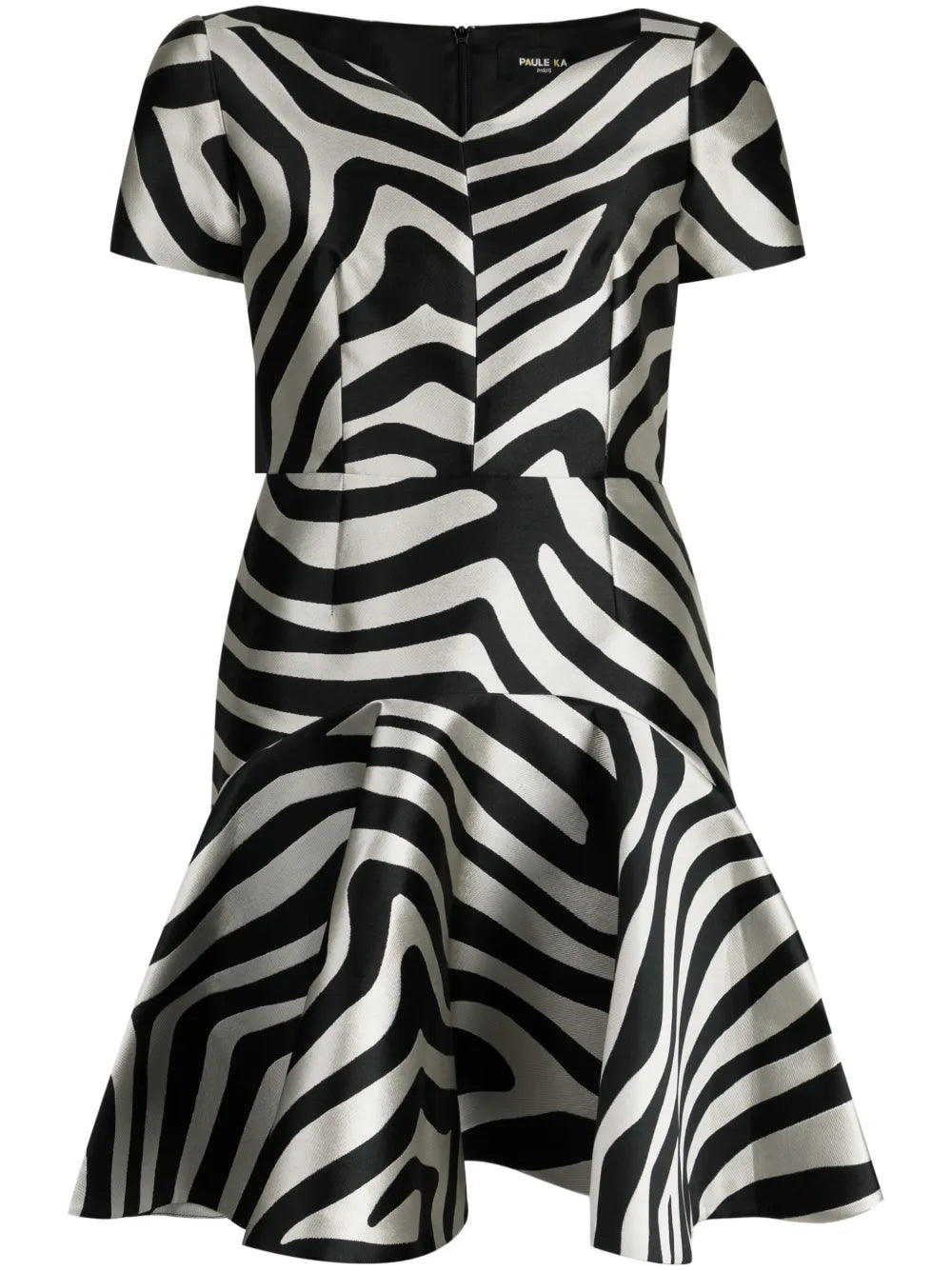 Zebra-Print Jacquard Mini Dress
