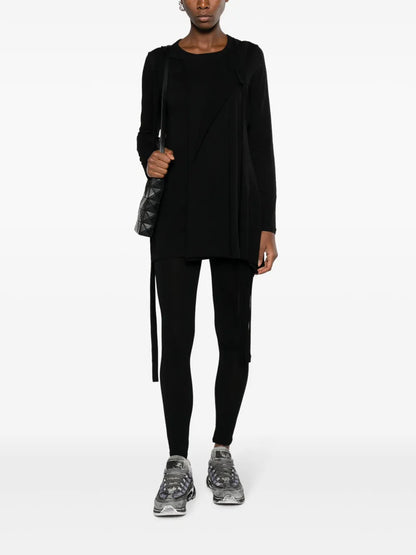 Strap-Detail Round-Neck Sweatshirt