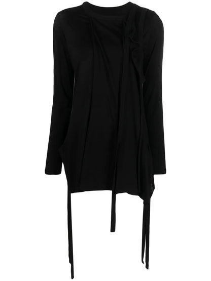 Strap-Detail Round-Neck Sweatshirt