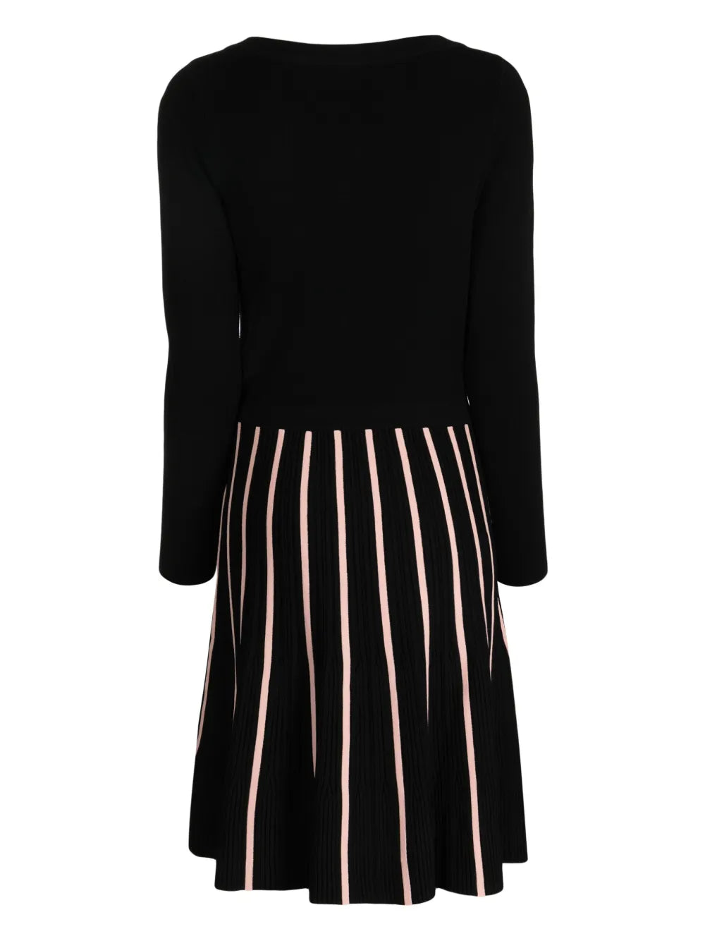 Pleated Long-Sleeved Dress