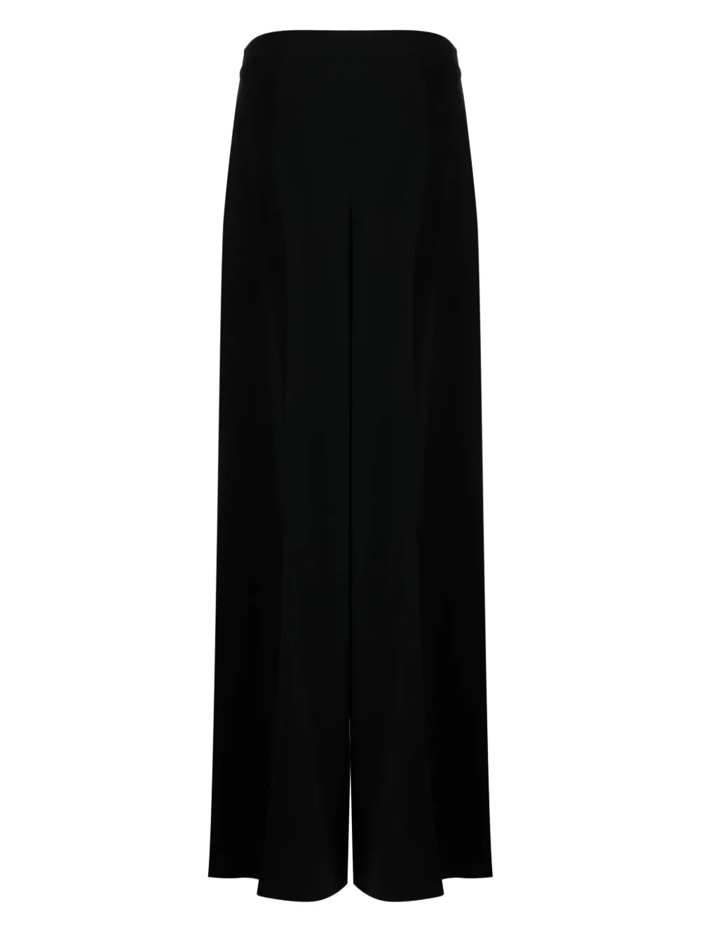 Crepe-Texture Wide-Leg Trousers