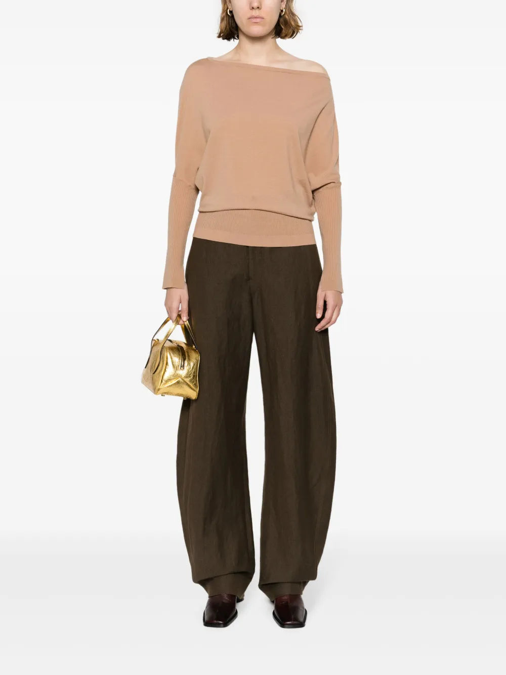 Off-Shoulder Wool-Blend Jumper