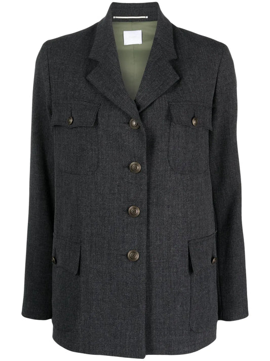 Single-Breasted Notched Blazer