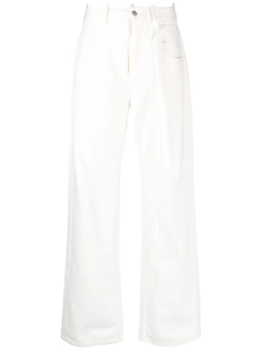 Wide-Leg Cotton Trousers