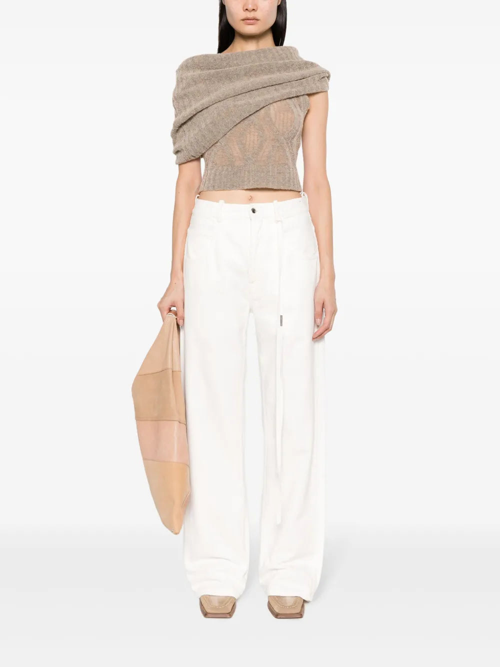 Wide-Leg Cotton Trousers