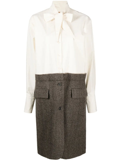 Long-Sleeve Shirt Midi Dress