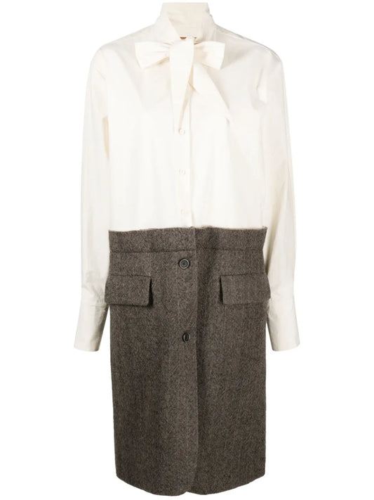 Long-Sleeve Shirt Midi Dress