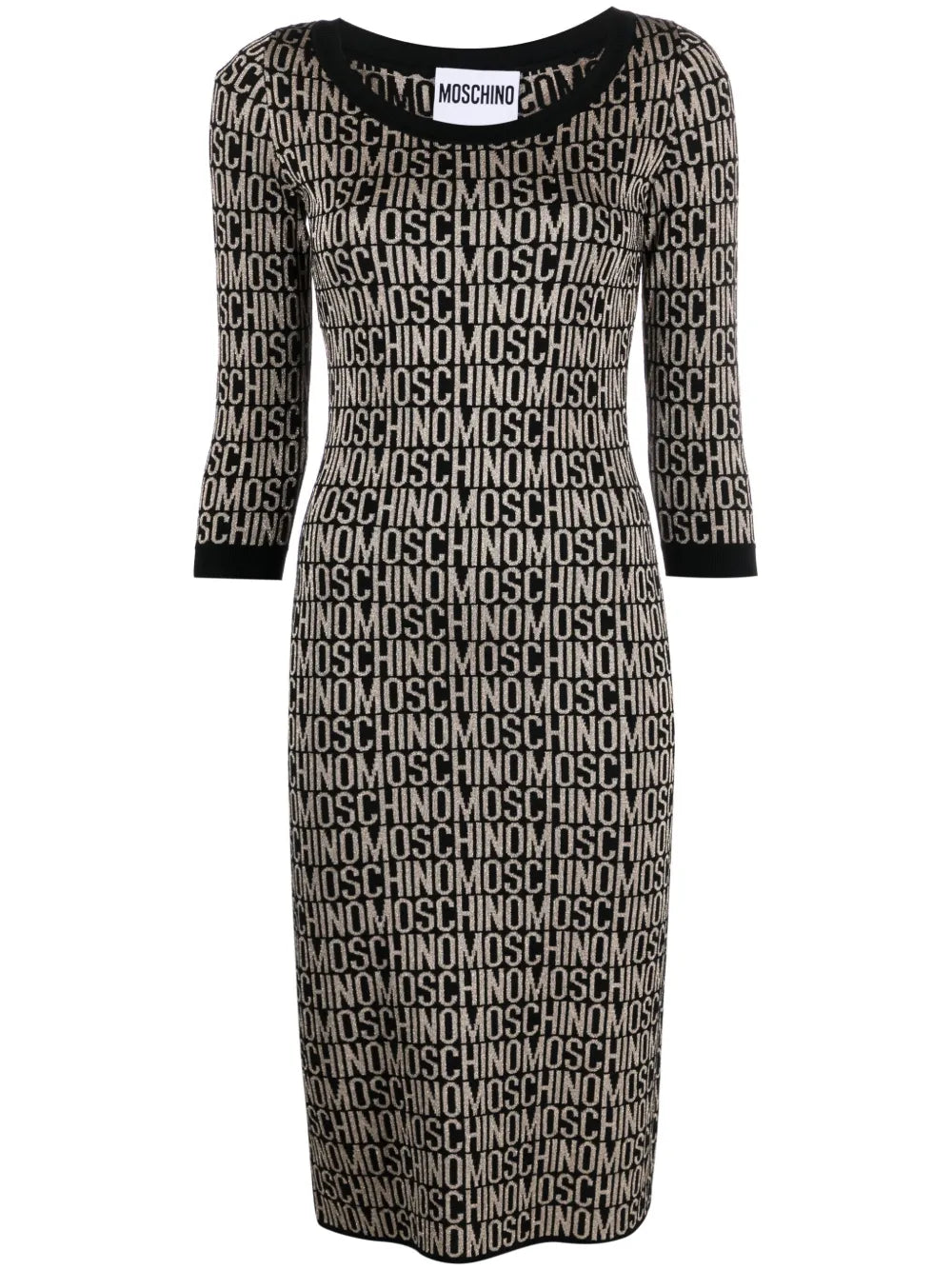 Logo-Jacquard Knitted Midi Dress