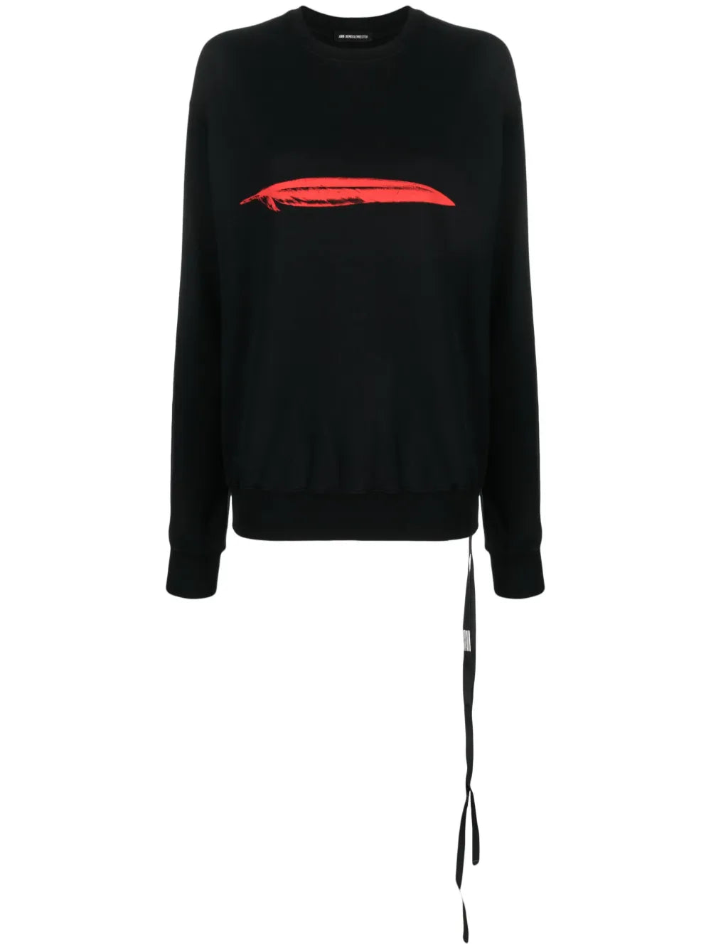 Feather-Print Cotton Sweatshirt