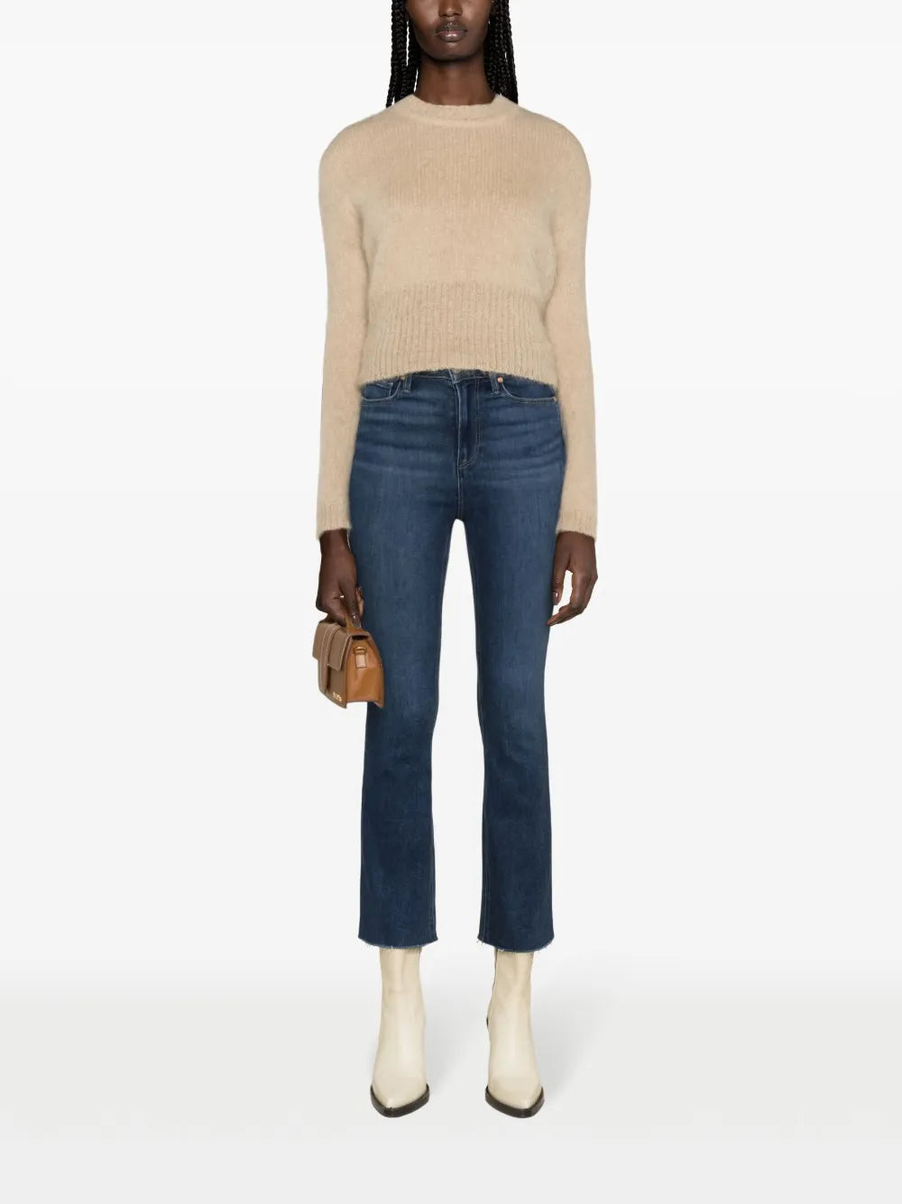Claudine Raw Cut-Hem Jeans