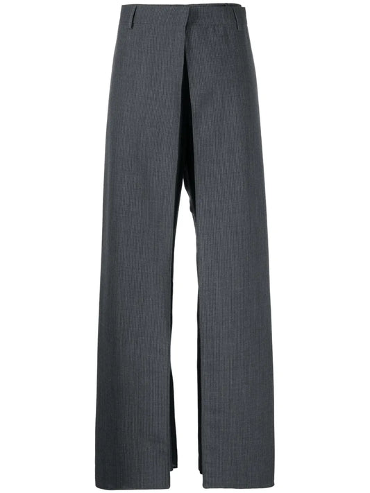 Layered Virgin Wool Trousers