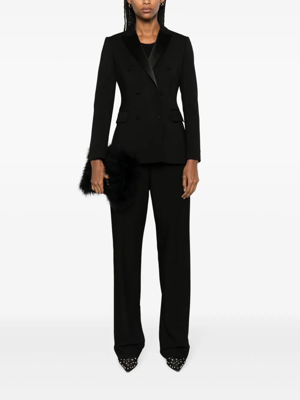 Tonal Double-Breasted Blazer