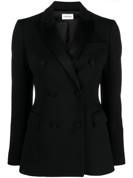 Tonal Double-Breasted Blazer
