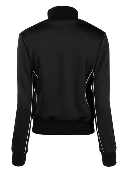 Contrast-Trim Stretch-Cotton Track Jacket