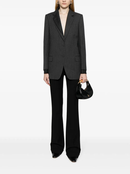Pinstripe Wool Blazer