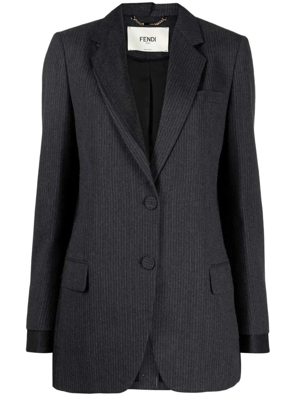 Pinstripe Wool Blazer