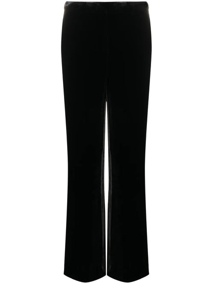 Straight-Leg Velvet Trousers