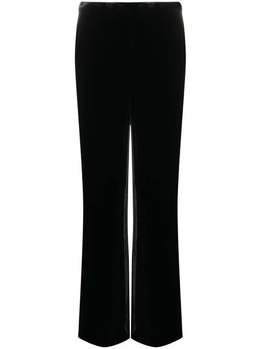 Straight-Leg Velvet Trousers