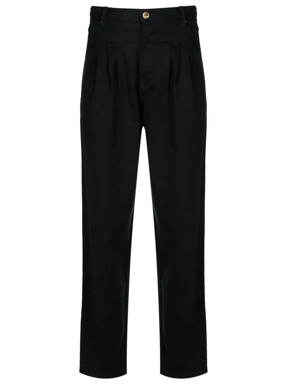Pleat-Detail Cotton Trousers