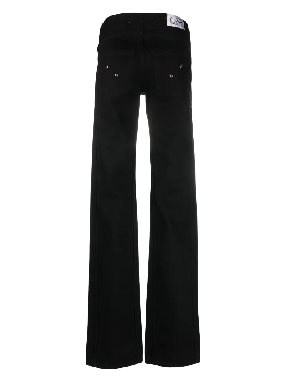Eyelet-Embellished Straight-Leg Jeans