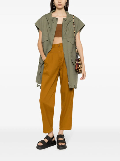 Pleat-Detail Cotton Trousers