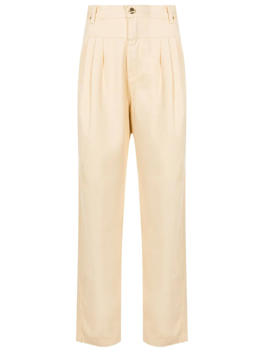 Pleat-Detail Cotton Trousers