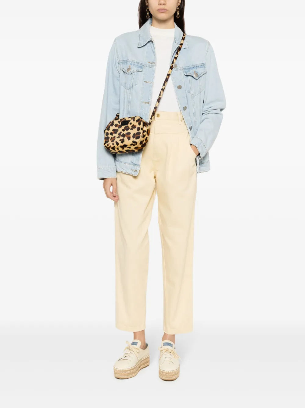 Pleat-Detail Cotton Trousers