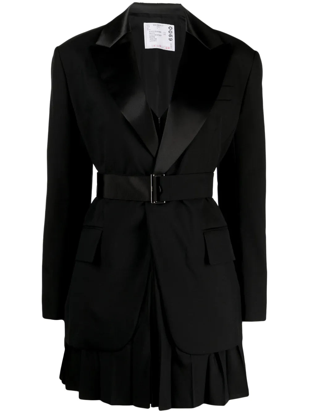 Layered Belted Single-Breasted Blazer