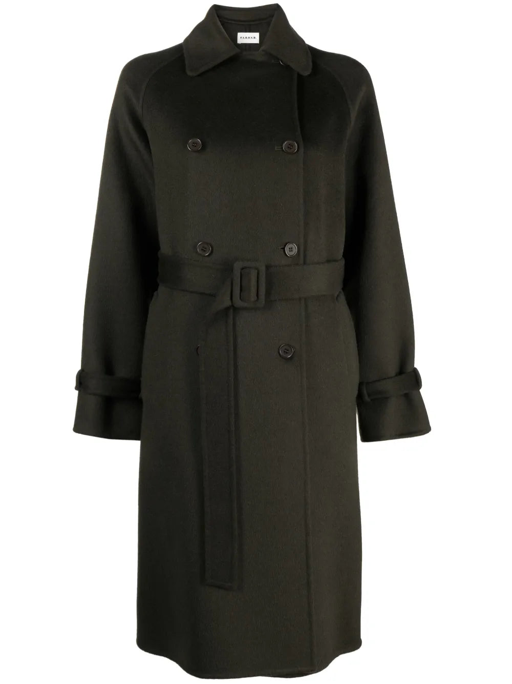 Double-Breasted Belted Coat