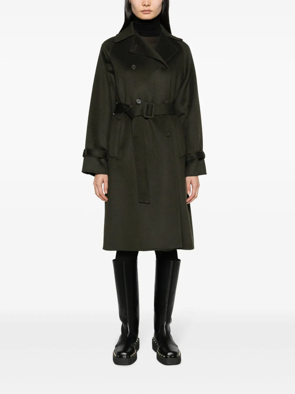 Double-Breasted Belted Coat