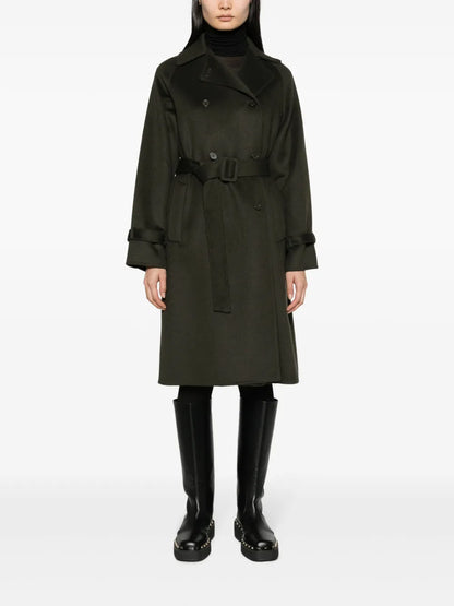 Double-Breasted Belted Coat