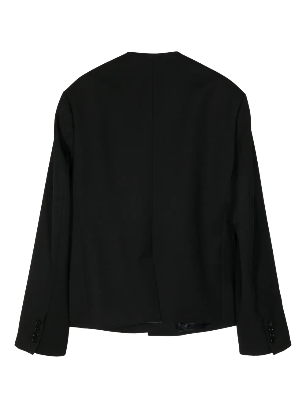 Collarless Virgin-Wool Blazer
