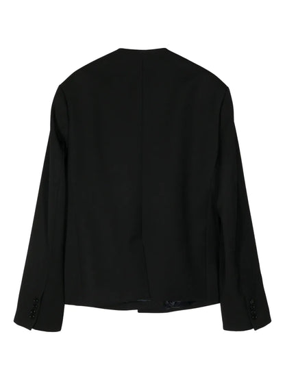 Collarless Virgin-Wool Blazer