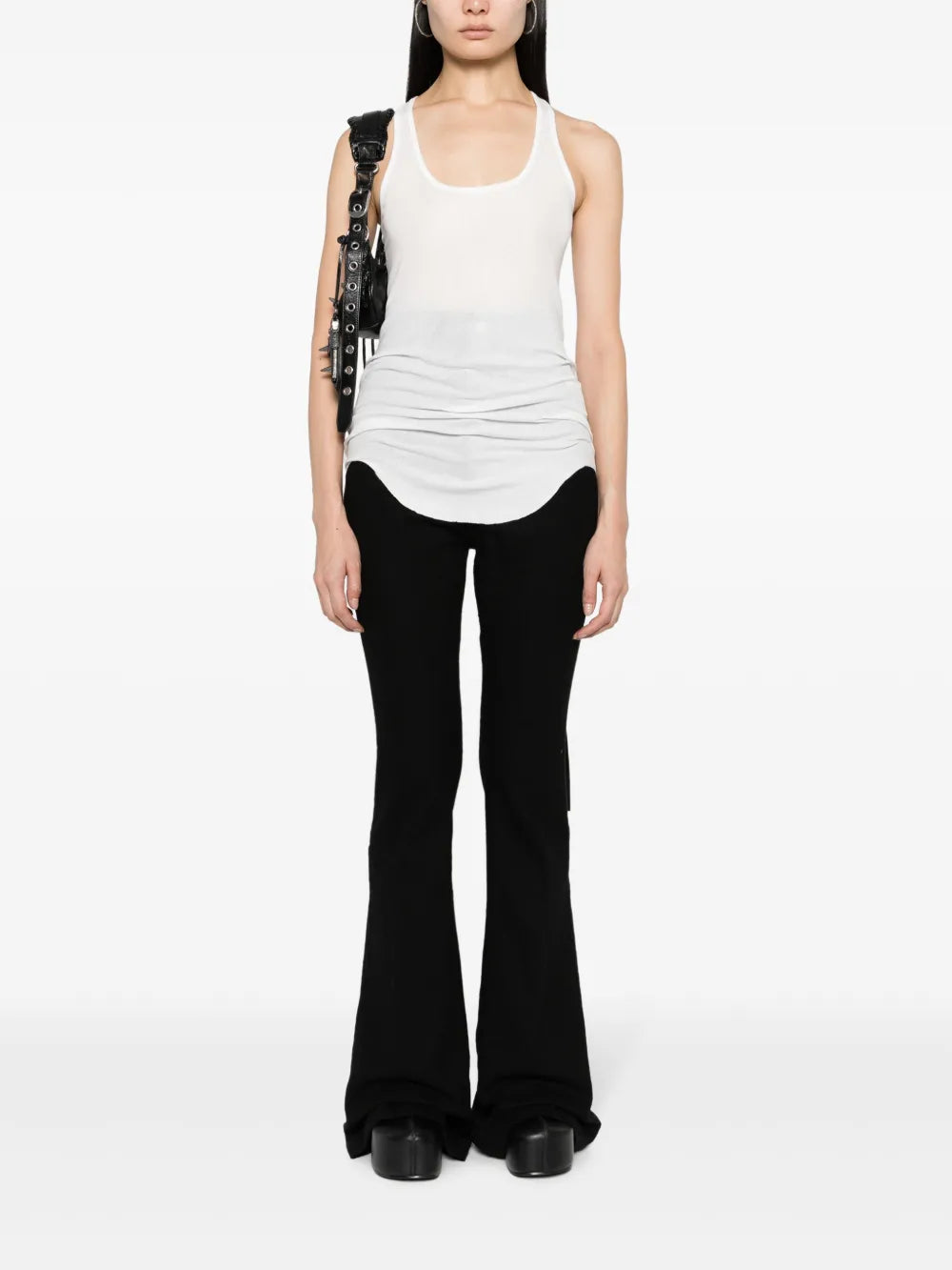 High-Waisted Flared Trousers